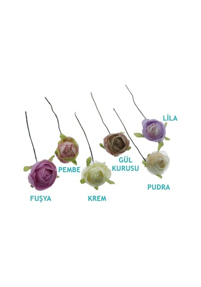 Mutluadim 6 Adet 5Cm Kumaş Tomurcuk Gül
