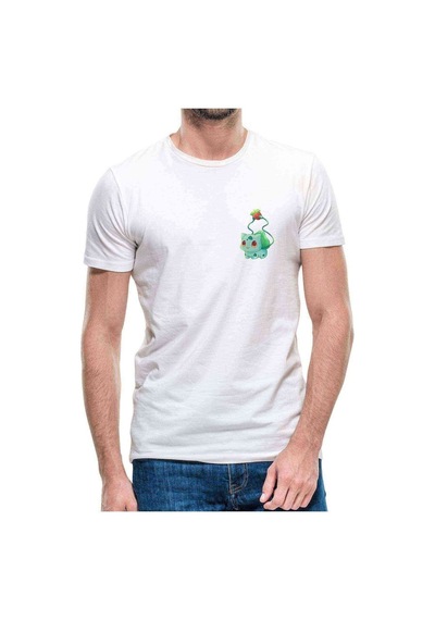 Pokemon Avengermo Amber Haris Baskılı Beyaz Erkek Tshirt