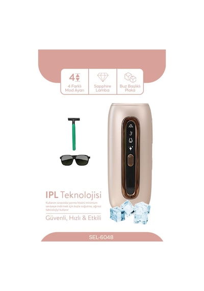 Sinbo Sel-6048 Ipl Lazer Epilasyon Cihazı Acısız Kalıcı Epilasyon Purple