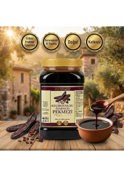 Bozkır Tahin Merkezi Doğal Keçiboynuzu Harnup Köy Pekmezi 950 G