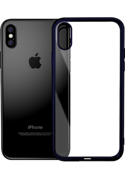 Apple Uyumlu iPhone Bikapak Elıt Shıne Xs Max Full Mavi Kapak