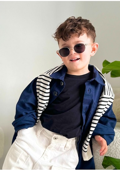Yeni-unisex 1-5 Yaş Polarize Şeffaf Çocuk Güneş Gözlüğü Şeffaf