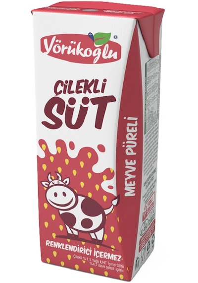 Yörükoğlu Çilekli Süt 180 Ml X 24 Adet