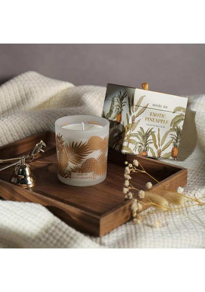 Kokulu Mum - Ananas - Ev İçin 6oz Soya Mumu Mum, Kadınlar İçin Hediyeler Diğer