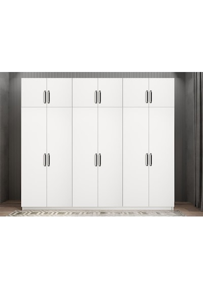Ostin 12 Kapaklı Gardırop Dolap Byz 208 Cm - Montaj Dahil