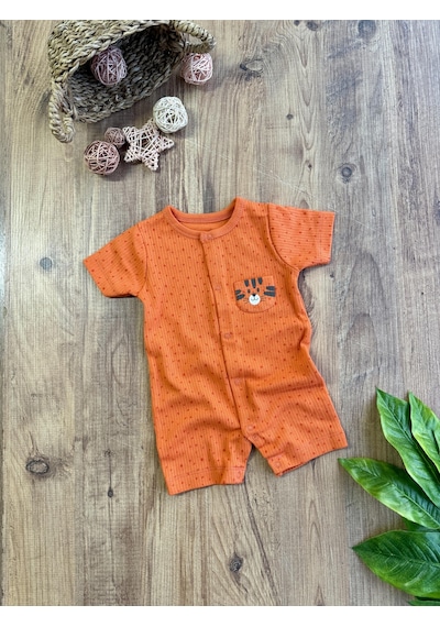 Little Life Turuncu Erkek Bebek Yazlık Tulum