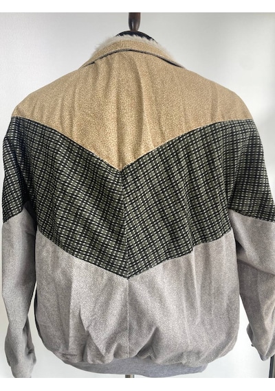 Kadın Aztek Unisex Retro Bomber Oversize Desenli Ceket Kedg4 Çok Renkli