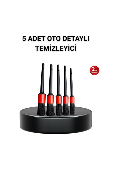 Lvsqvr 5 Li Detay Temizlik Fırçası Seti Araç İç Dış Jant Motor Çok Amaçlı