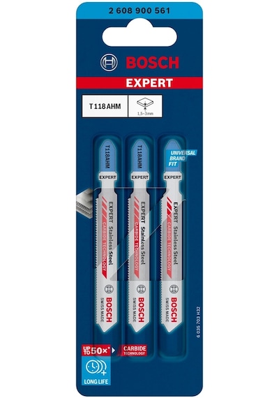 Bosch Expert Stainless Steel T 118 AHM Dekupaj Testere Bıçağı 3 Parça - 2608900561