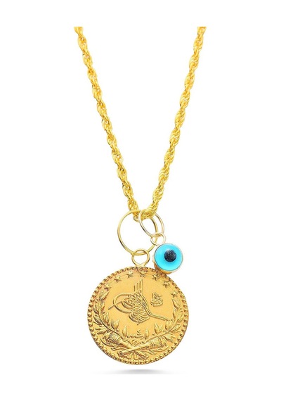 Sefa Gold 14 Ayar Altın Orta Boy Tuğra Göz Halat Zincir Kolye