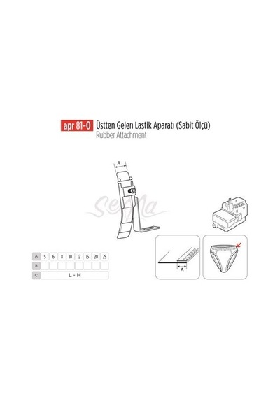 Üstten Gelen Sabit Lastik Apara 10mm / Apr 81-0