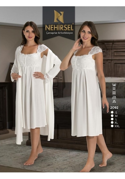 Nehirsel 2092 Hamile Lohusa Gecelik Sabahlık Takımı