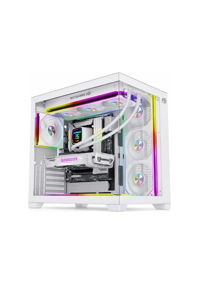Alpha Royal 7x Argb Fan Kumanda Ve Kontrolcü Atx Boş Bilgisayar Kasası Beyaz