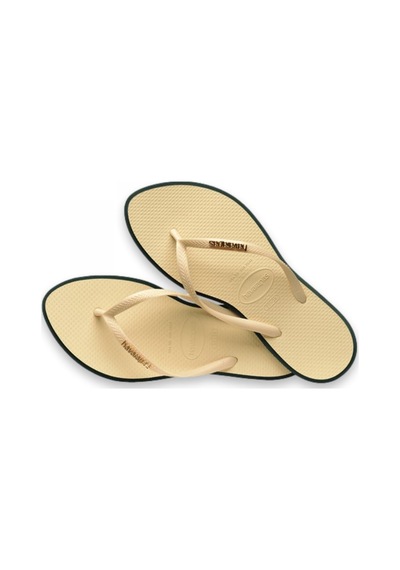 Havaianas 4149584 Sslim Point Parmak Arası Bej Kadın Terlik Siyah