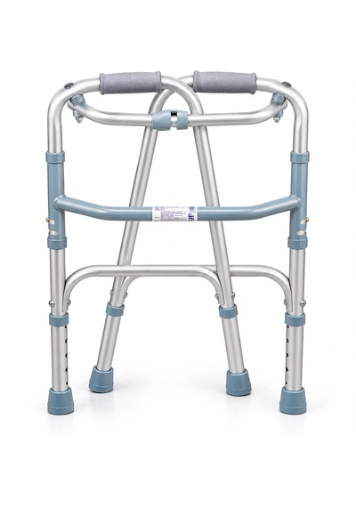 Katlanabilir Walker Yürüteç Ayarlanabilir Yükseklik 73-87 Cm Alüminyum Gövde 180 Kg Taşıma Kapasitesi