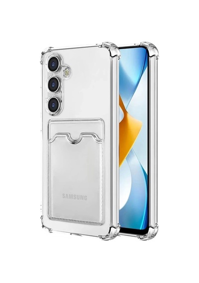 Newface Samsung Galaxy S24 Plus Kılıf Kart Şeffaf Silikon - Şeffaf