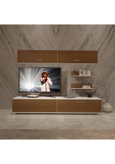 Decoraktiv Eko 5 Slm Std Tv Ünitesi Tv Sehpası Beyaz - Ceviz