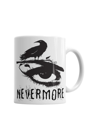 Nevermore Edgar Allan Poe Kupa Bardak Porselen No34827 Karışık