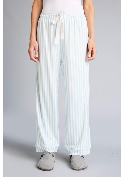 Defacto Regular Fit Çizgili Uzun Pijama Altı F6990ax26spbe772 Mavi-be772