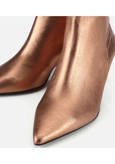 Hotiç Kadın Deri Bronz Sivri Burunlu Bilekte Topuklu Bot 01boh318460a470 01boh318460a470 Bronz
