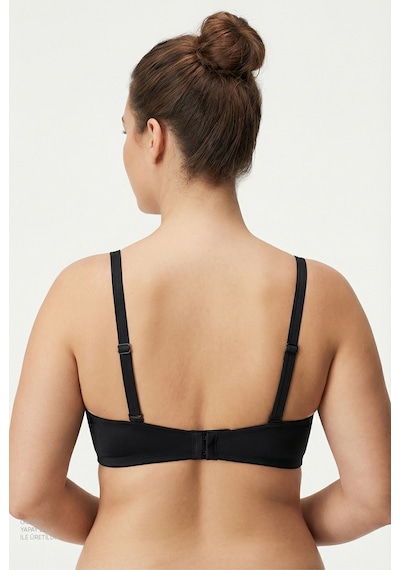 Penti Siyah Lotus Straplez Bikini Üstü