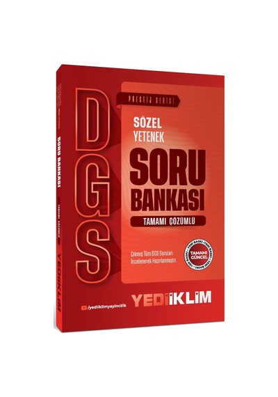 Yediiklim Yayınları 2027 Dgs Prestij Serisi Sözel Yetenek Tamamı Çözümlü Soru Bankası