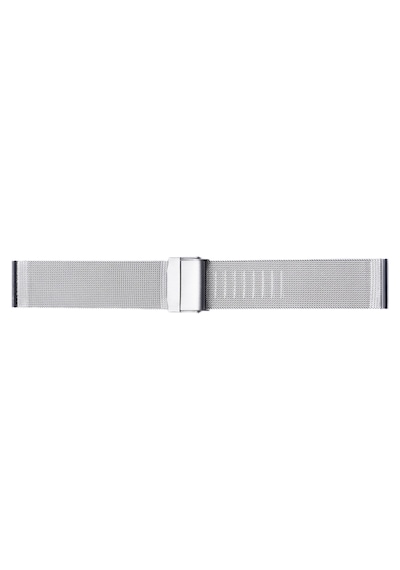 Paslanmaz Çelik Milano İnce Hasır Kordon - Silver - 22mm