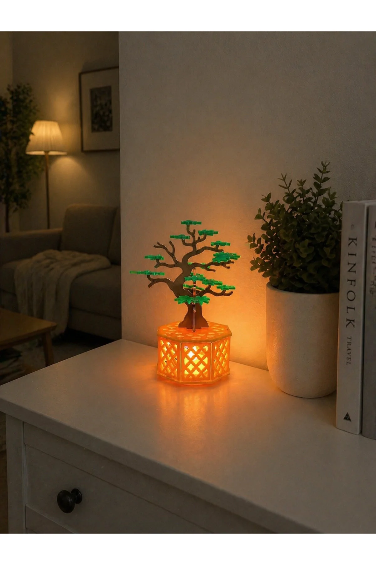 Printlab3d-puzzle Bonsai Mumluk Kahverengi-Turuncu-Yeşil