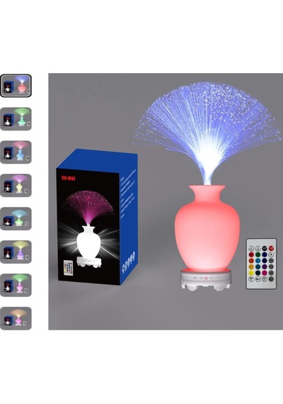 Bluetooth Hoparlör Vazo Tasarımlı Püsgüllü Kumandalı 17 Çeşit Rengarenk Rgb Ledli