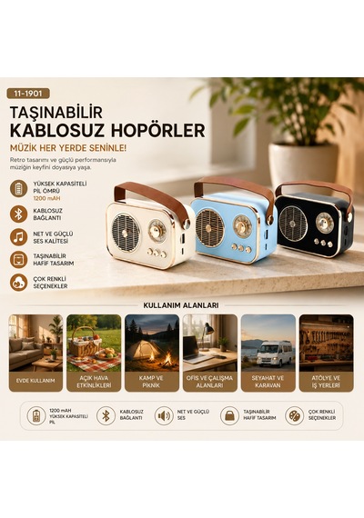 Işıklı Kablosuz Bluetooth Hoparlör Usb/tf 5v