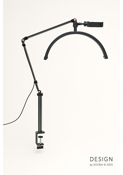 Ring Light 56 Cm Led Güzellik & Selfie Işığı, Metal Kelepçeli Masaya Montaj, 3000 6500k, Tutuculu