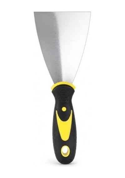 Paslanmaz Çelik İnşaat Spatulası, 75 Mm Genişlikte Plastik Sap İle 001 Siyah