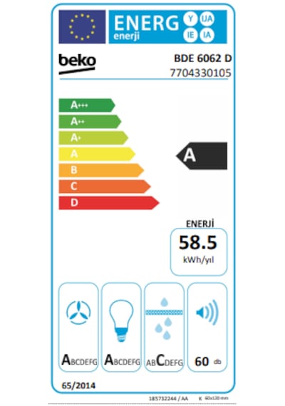 Beko Bde 6062 D Duvar Tipi Davlumbaz