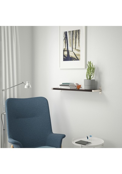 Ikea Bergshult/granhult Duvar Rafı 80x20 Cm Kahverengi - Gri