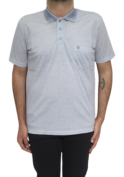 Santa Dmctekstil Erkek Kendinden Desenli Klasik Rahat Kalıp Tek Cepli Polo Yakalı T-shirt Indigo Santa Dmctekstil Erkek Kendinden Desenli Klasik Rahat Kalıp Tek Cepli Polo Yakalı T-shirt Indigo