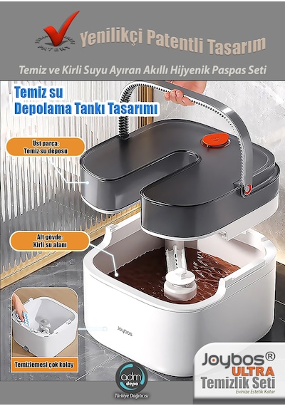 Joybos Temiz ve Kirli Suyu Ayıran 3 Başlıklı Temizlik Seti