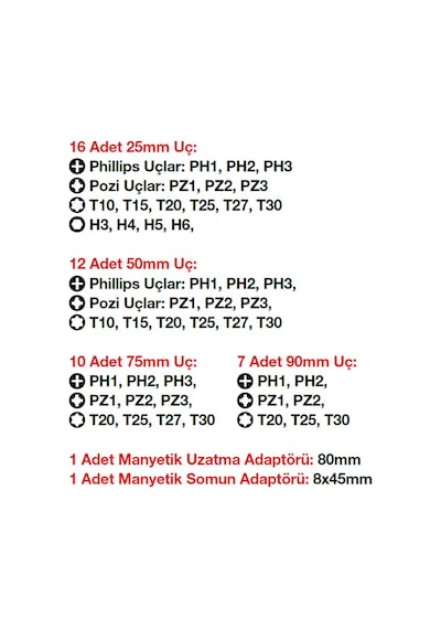 Gfb Xpro 8115 Darbeli Tornavida Uç Seti 47 Parça