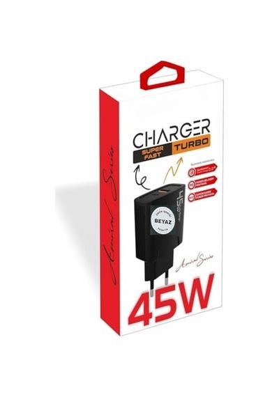 Super Şarj Adaptörü Çift Şimşek Simgesi Pd Usb Tüm Cihazlar Için Turbo Hızlı Şarj Başlığı Diğer
