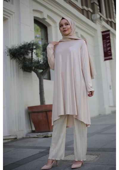 Dore Tunik Pantolon İkili Takım Altın