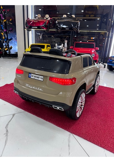 Poyraz Akülü Bmwi Suv Akülü Araba 12v 0-7 Yaş Özel Plaka Bej