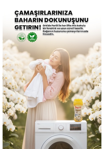 Parill Orkide Kokulu Granül Yumuşatıcı Organik, Vegan, Yerli Üretim 200g / 20 Yıkama Tekli