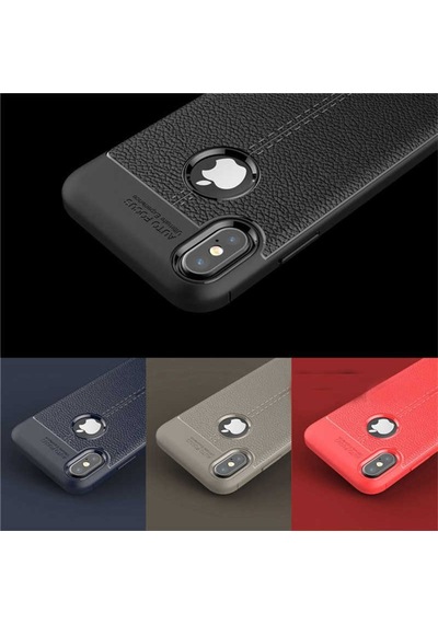 Apple Uyumlu iPhone XS Max 6.5 Kılıf Deri Tarzı Niss Silikon Case
