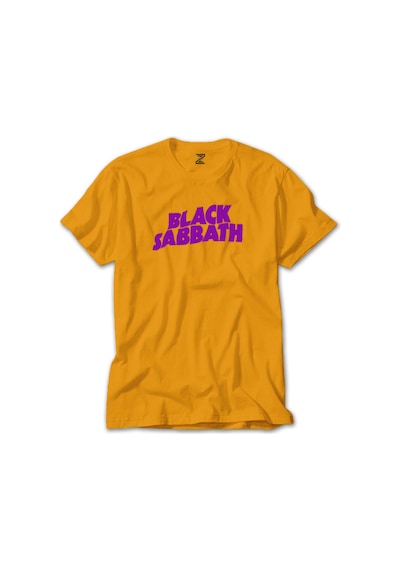 Black Sabbath Purple Yazı Sarı Tişört Sarı
