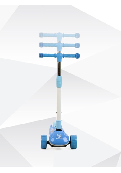 Maxi Taxi Zoomy Oturaklı Işıklı Katlanabilir Scooter Mavi