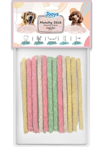 Jooys Renkli Munchy Çubuk 12 Cm 50'li