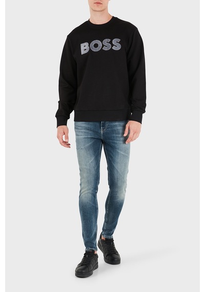 Boss Pamuklu Slim Fit Dar Paça Jeans Erkek Kot Pantolon 50566096 436 Lacivert