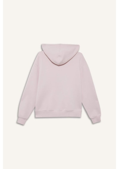 Defacto Relax Fit Kapüşonlu Sweatshirt C1809AX25SP Pembe