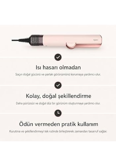 Dyson Airstrait Ceramic Pink And Rose Gold Saç Düzleştirici
