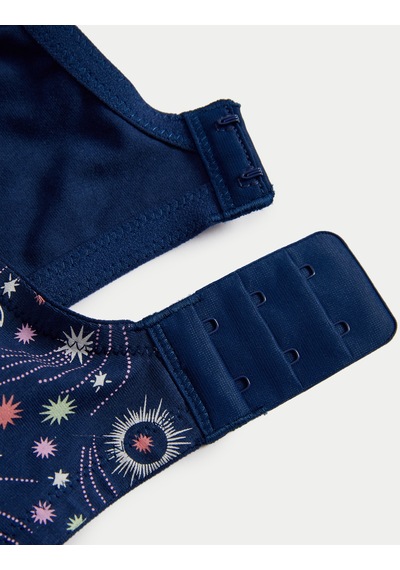 Marks & Spencer 3'lü Destekli Pamuklu T-shirt Sütyeni Seti Mavi