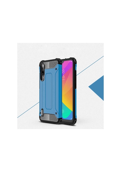 Noktaks - Xiaomi Uyumlu Xiaomi Mi A3 - Kılıf Çift Katman Zırh Tank Crash Military Kapak - Mavi